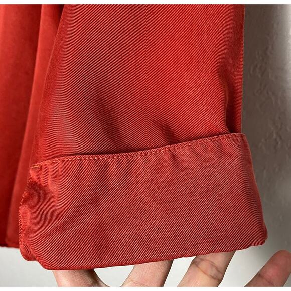 Pulp Women's Button Up Shirt Blouse Reddish Orange Tencel Lyocell Relaxed Fit XL - Picture 8 of 8